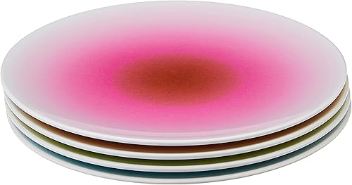 French Bull Vajilla de melamina de 6 pulgadas, juego de platos coloridos para aperitivos, 4 piezas, color degradado