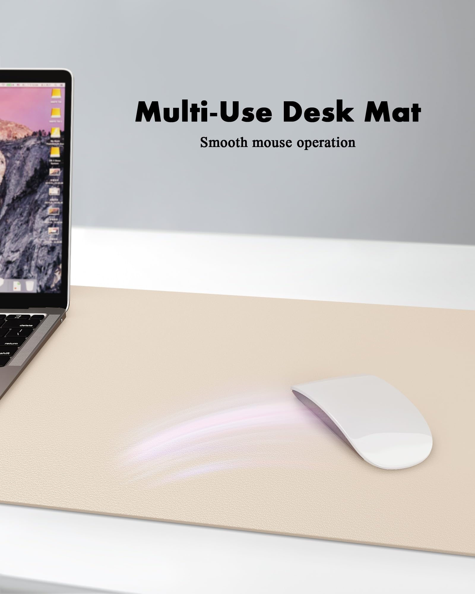 YSAGi Double-Sided Desk Pad - Leather & Cork Desk Mat Large Mouse Pad Protector - View #8