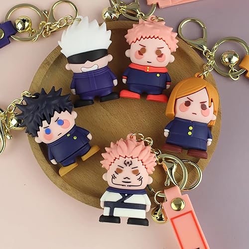 Miniatura 5 de SXTQFDC Anime Jujutsu Kaisen Llavero Sukuna Yuji Itadori Llavero Bolsa Adornos