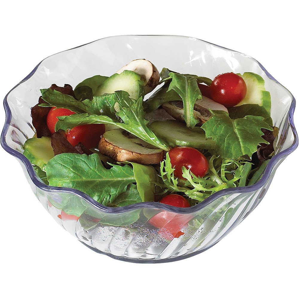 (SRB13152) 13 oz Plastic Swirl Bowl [Case of 24] by Cambro – 13-Ounce, 13.0 ounces, Plastic, Clear, Model SRB13-152
