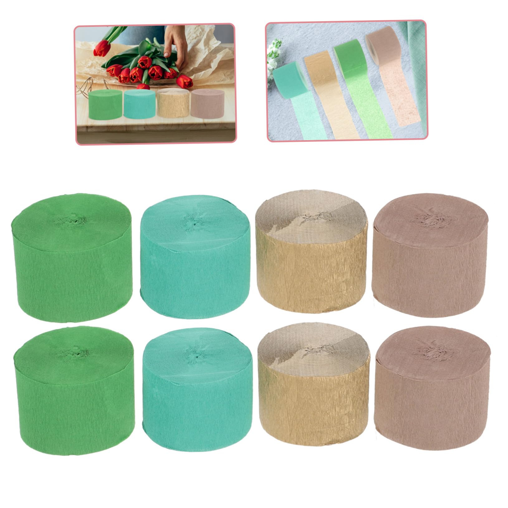 SEWACC 40rouleaux Décorations Papier Crépon Pour Fête Accessoires De Décorations Anniversaire Mariage Parfait Pour Arrière-plans Et Fleurs Papier
