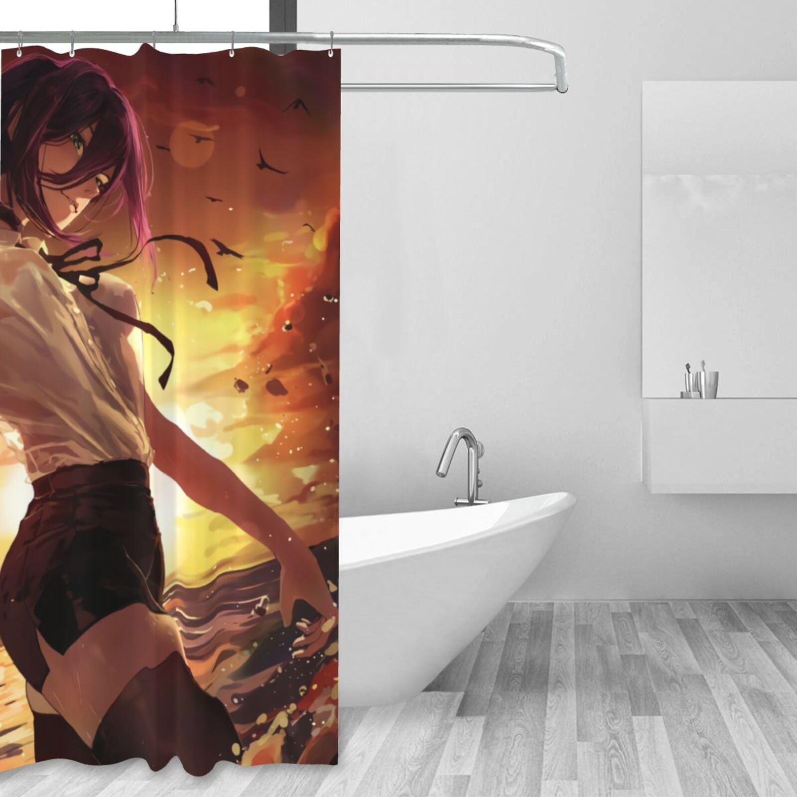 イギリスヴィンテージ　シャワーカーテン　カットワーク　間仕切りカーテン Amazon｜シャワーカーテン チェンソーマン レゼ おしゃれ 防水 防カビ