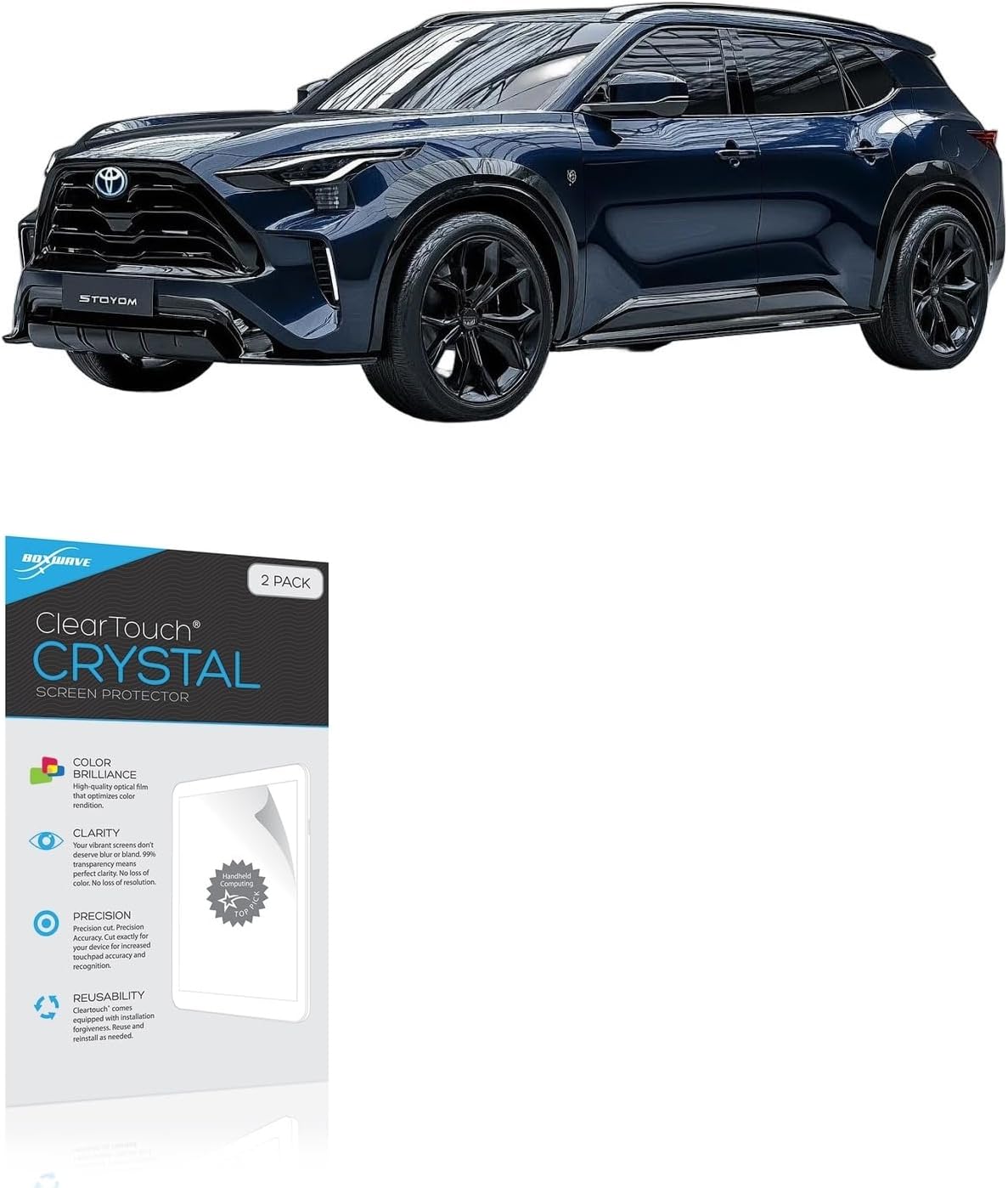 BoxWave Screen Protector Compatible with Toyota 2026 Sequoia Display (14 in) - ClearTouch Crystal (2-Pack), HD Film Skin - Shields from Scratches