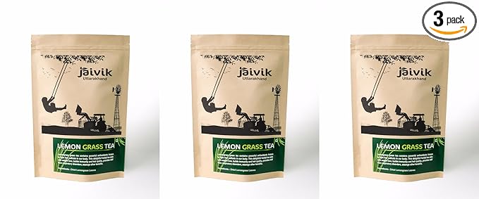 Lemongrass Tea (300 g), Boost Immunity, Healthy Digestion, Herbal Tea Leaves, Pack of 3