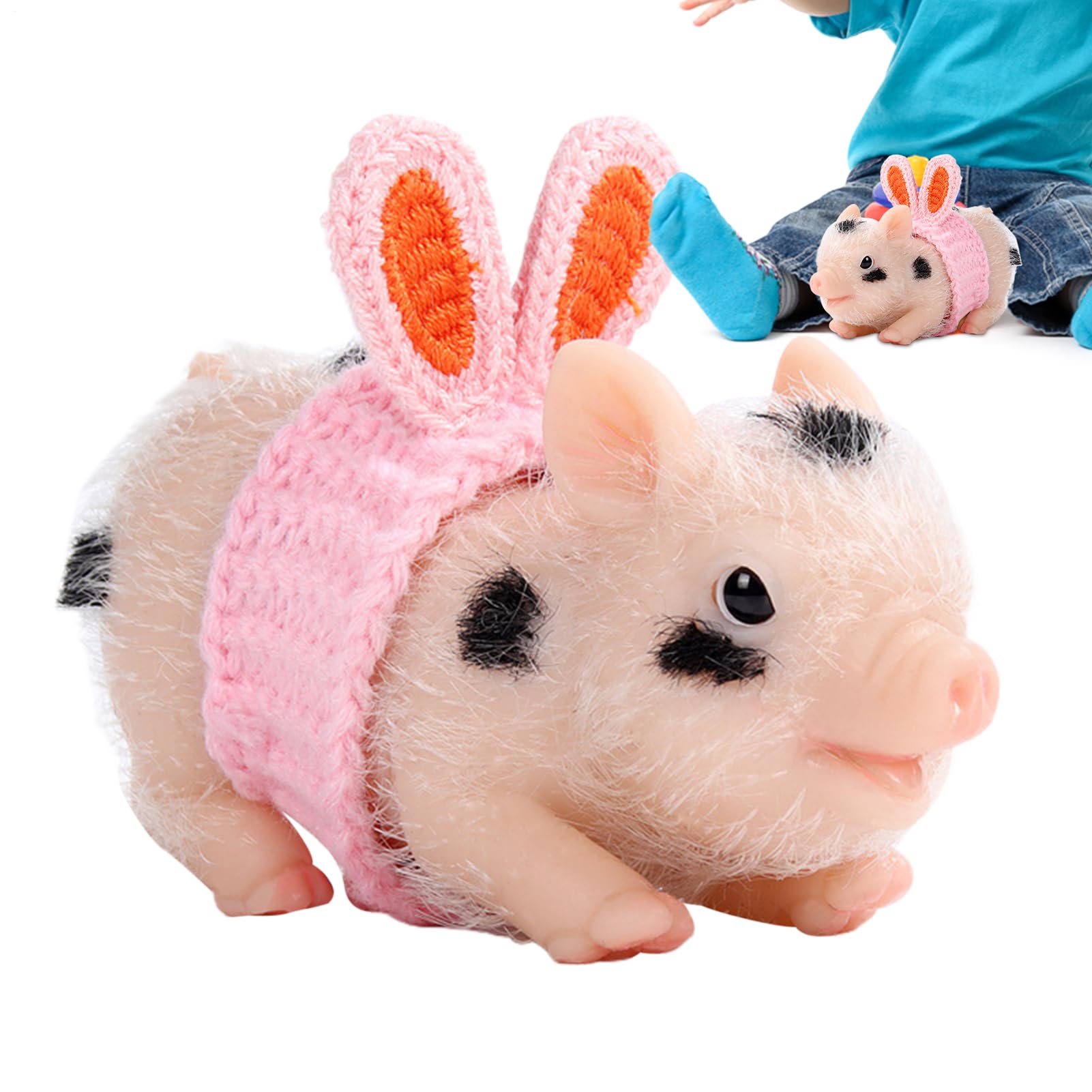 Giocattoli animali da bambino, suonare animali Pigletti realistici in | Birthday Christmas Stocking Stuffer, divertenti decorazioni per la casa per ragazzi ragazze
