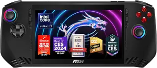 MSI Claw PCゲーミングハンドヘルド:インテルウルトラ7-155H、7インチFHD 120Hzディスプレイ、16GB LPDDR5、512GB NVMe SSD、MicroSDカードリーダー、Thunderbolt 4、Win 11 ホーム:ブラック A1M-051US