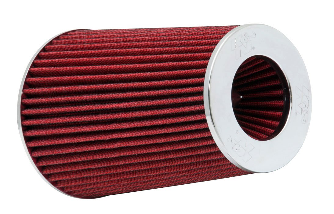 K&N Universal Clamp-On Air Intake Filter: High Performance, Premium Washable Replacement Filter: Flange Diameter: 4 In, Filter Height: 9.5 In, Flange Length: 1.125 In, Shape: Round Tapered, RG-1002RD