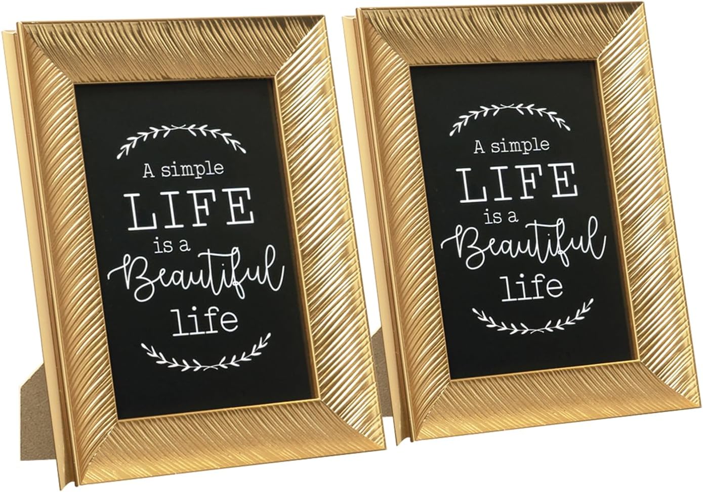 ArtbyHannah 8x10 Inch Picture Frames, Ornate Vintage Gold Photo Frames with Real Glass Cover for Tabletop Display or Wall Mount (2 Pack)