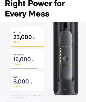 HOTO BlowVacTM Handheld Vacuum Cordless, Car Vacuum Cleaner with 23000Pa High Power, 3 Suction Modes, Electric Compressed Air Duster Blower for Car Interior, Home, Outdoor