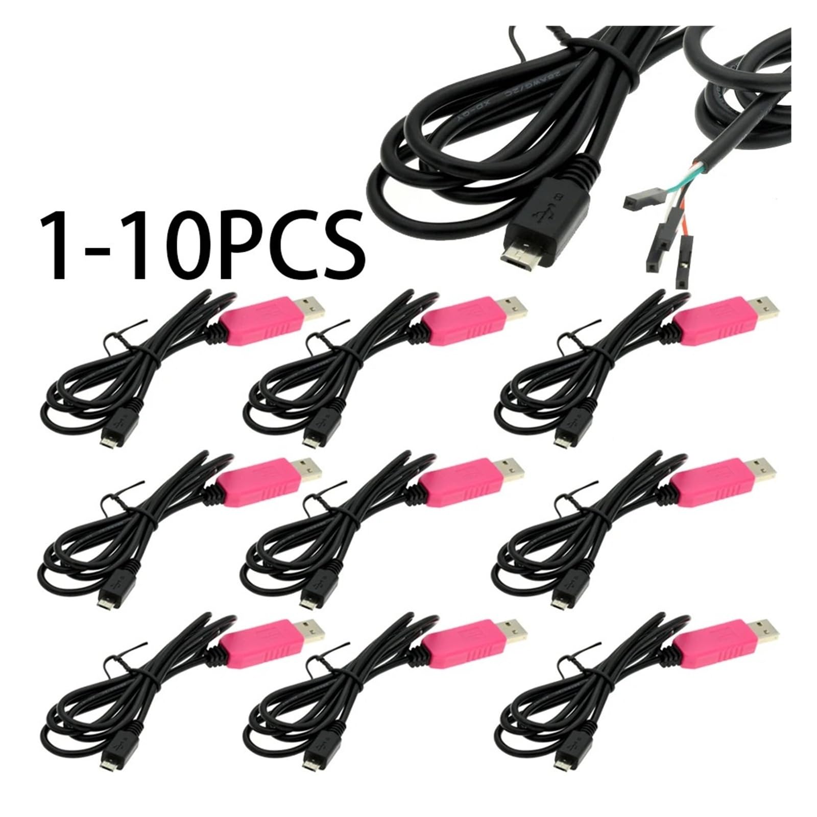 ChuFort CP2102 USB-Kabel, 5-polig, 1 m, 4-polig, seriell | Adapter-Download für Win10 für Pi (Dupont-Schnittstelle, 5 Stück)