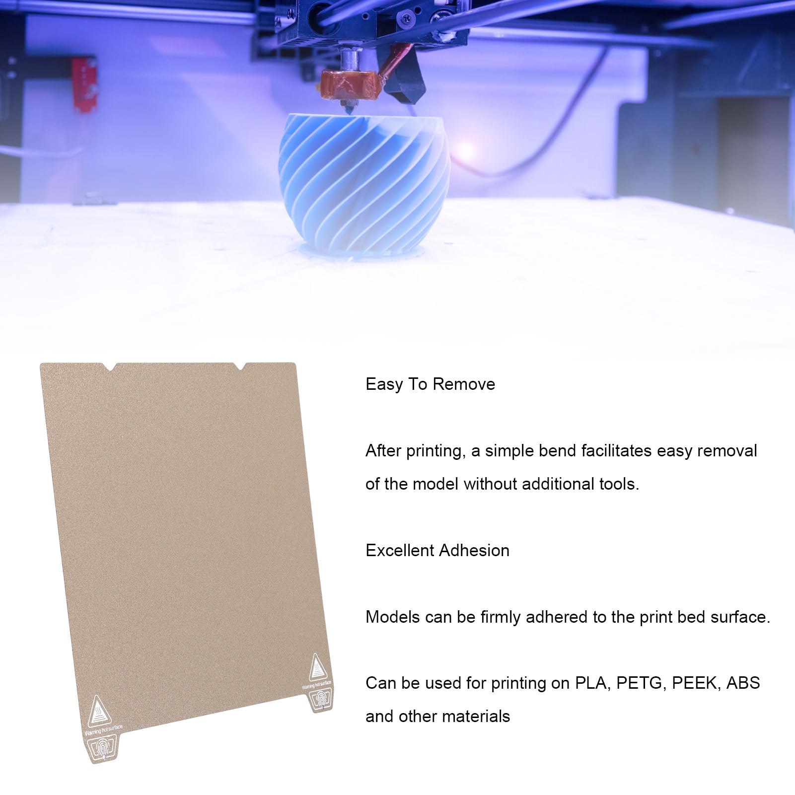 SIXRUN Platforma Budująca Drukarki 3D, 235x235mm, Obustronne Łoże PEI z Doskonałą Przyczepnością dla Ender 3 S1 S1 Pro V3 V3 SE KE K1
