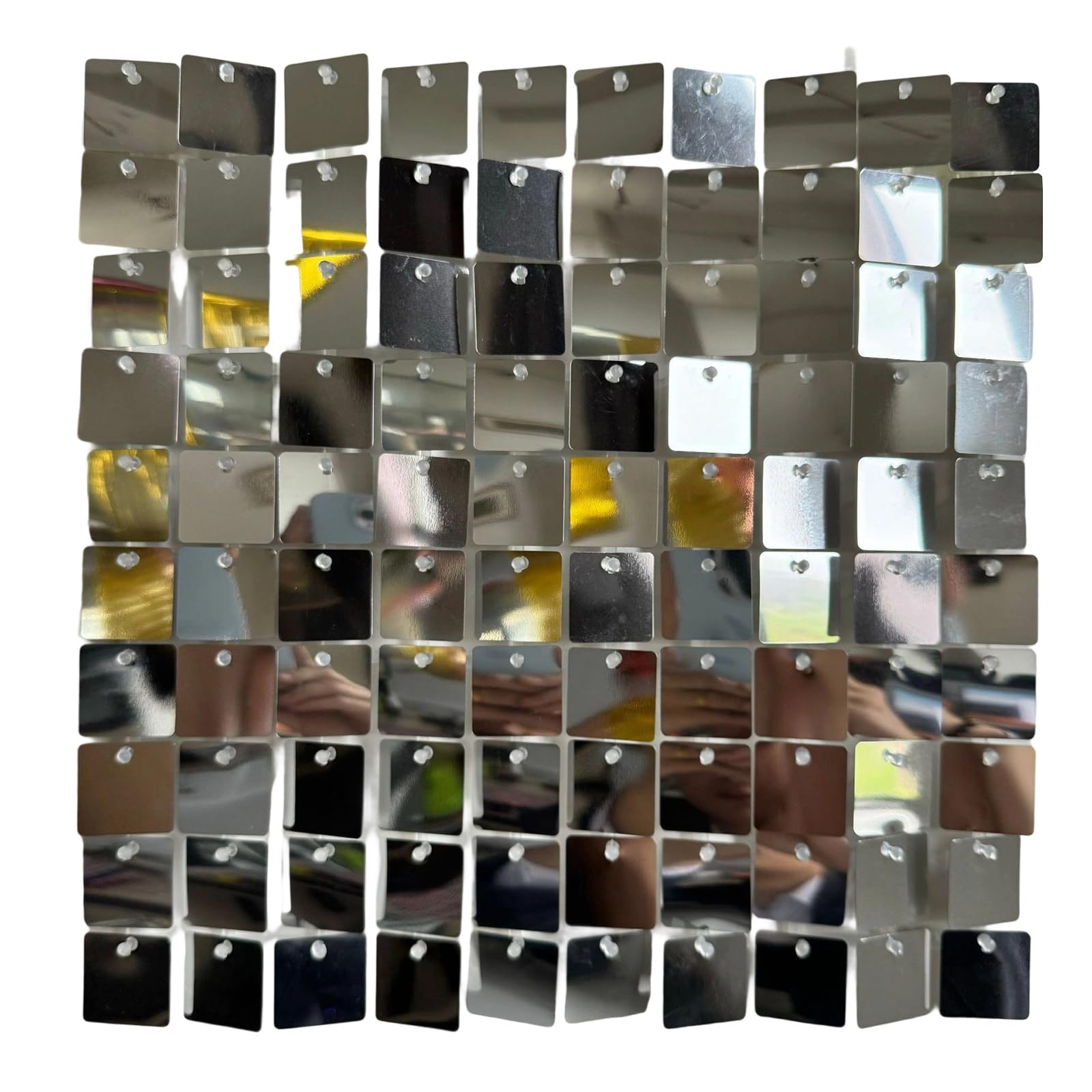 Snorvixre Dynamic Fluttering Celebration Wall Tiles 24PCS Highly Shining Reflective Panels Easy Setups Stage Background Decoration Glittering Panel