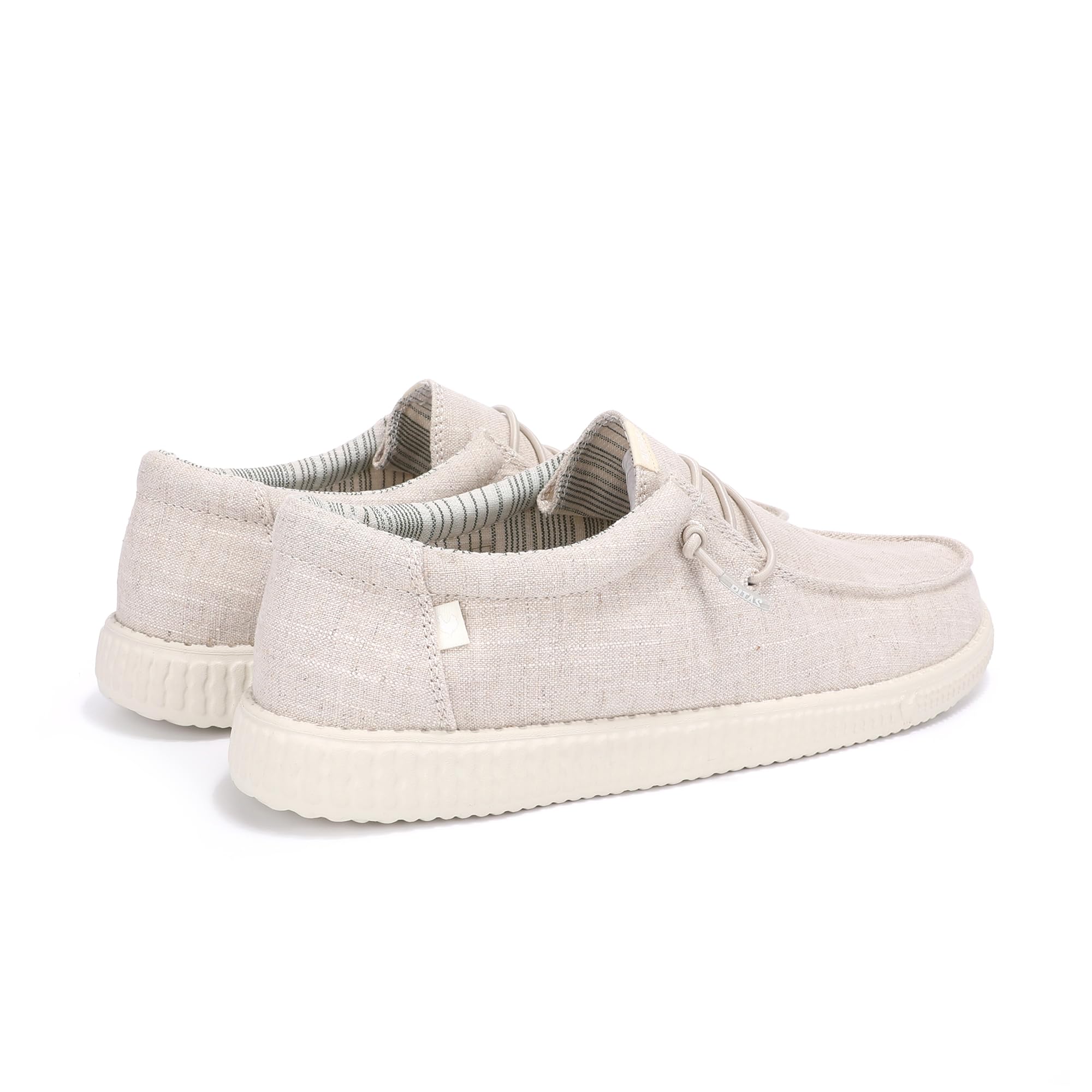PITAS WP150 Linen Mocasines de Hombre Náuticos Casual Zapatillas de Tela Sin Cordones