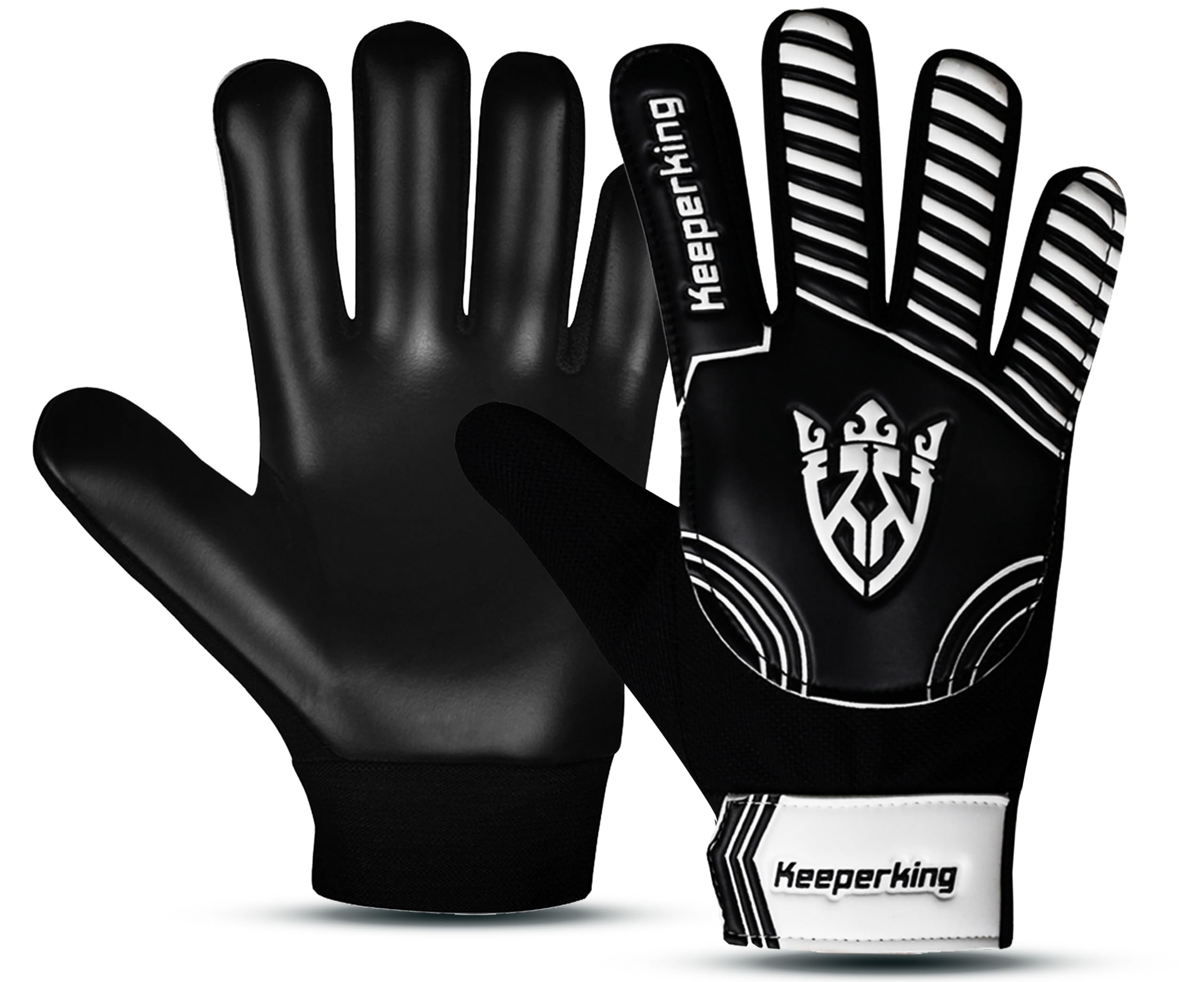 Keeperking Torwarthandschuhe Kinder, Jungen und Mädchen, Junior Fußballhandschuhe Fußball Spielerhandschuhe für Jungen tormannhandschuhe Große 4-7