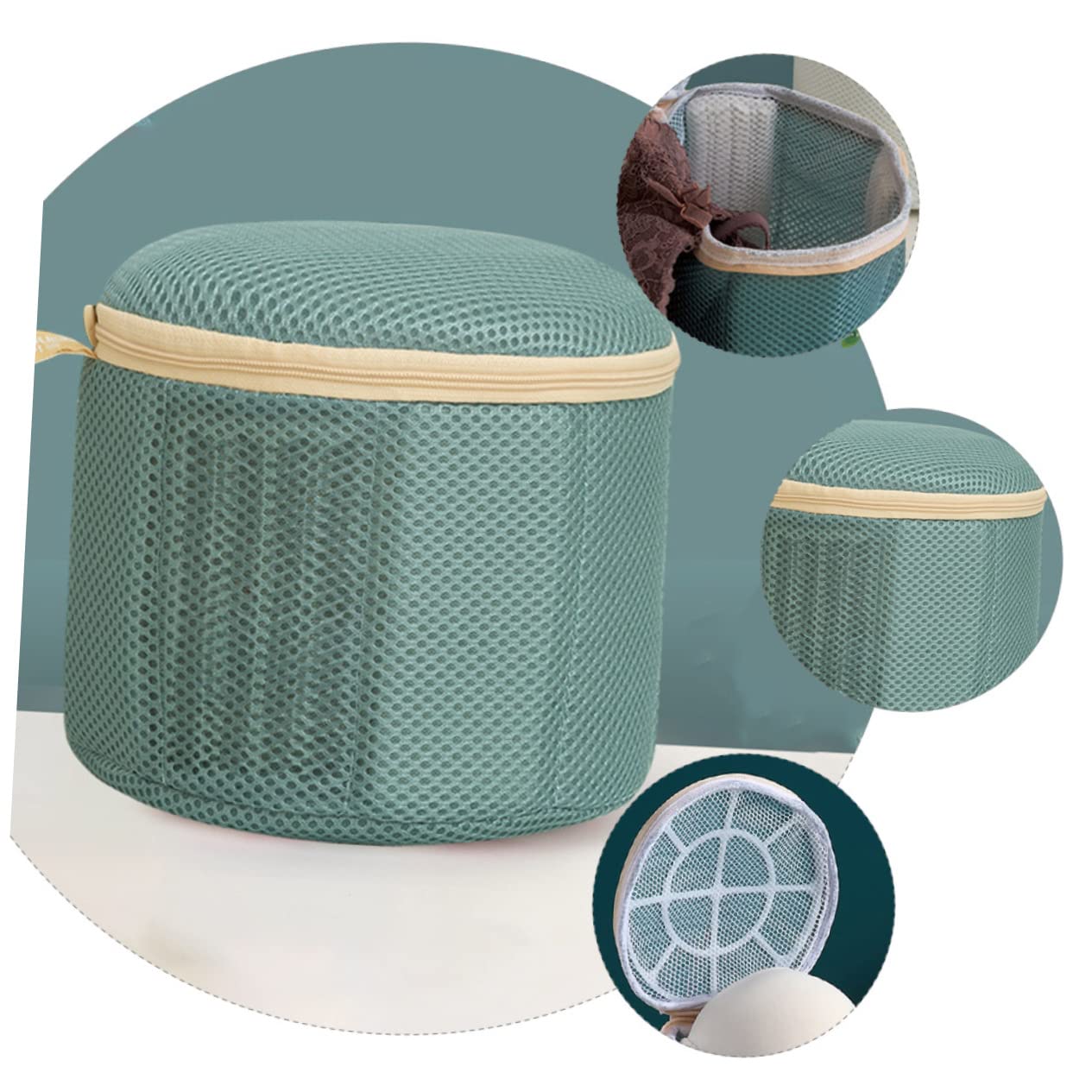 PRETYZOOM Bolsa De Lavandería Lavable De 2 Piezas Material De Poliéster Que Protege La Ropa De Torceduras Cremallera De Fácil Apertura.