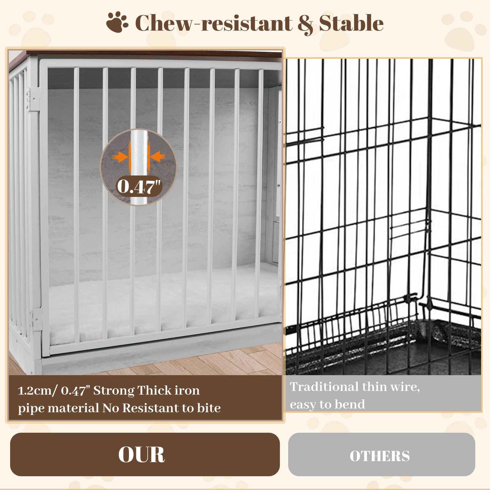 TBWIND Dog Crate Furniture for Large Dogs, 36