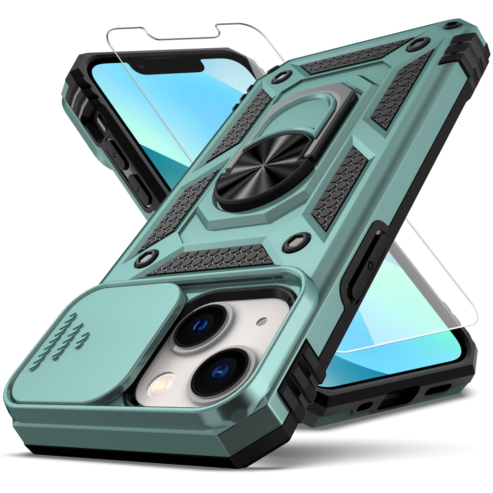 Coque iPhone 12 Mini抗震防摔 protection intégrale avec béquille rotative robuste - 7