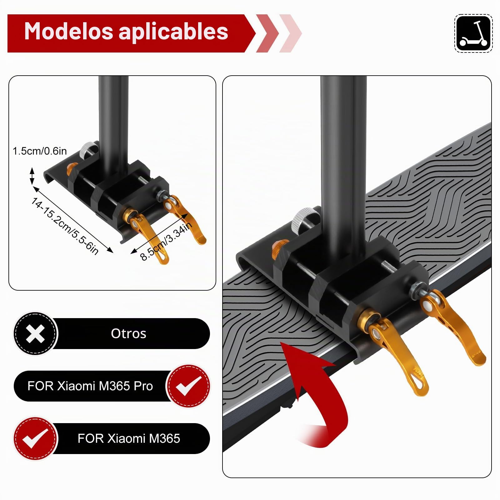 Sillín universal para scooter eléctrico, 45 – 65 cm, altura ajustable, asiento para scooter eléctrico Xiaomi M365 y Xiaomi M365 Pro