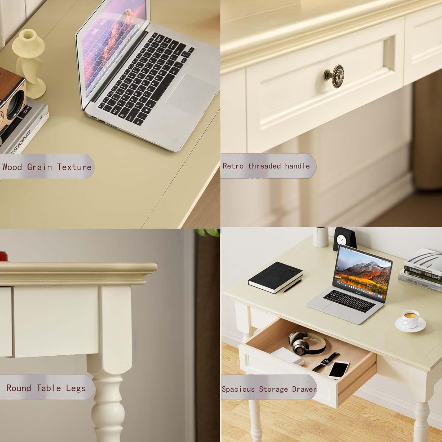 Snapklik.com : Conabaen Beige Writing Desk
