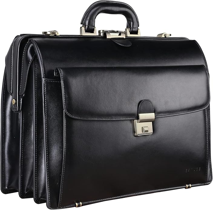 Litigator Pro leather briefcase 15.6 inch with lock
