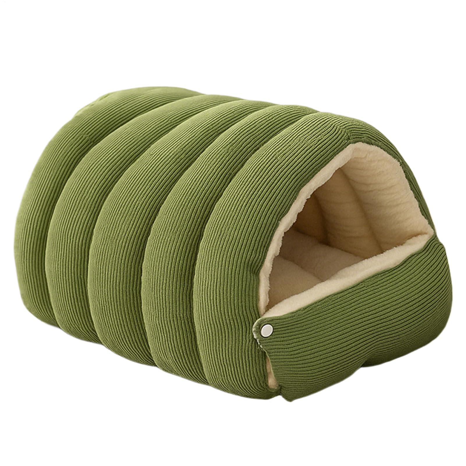 Cat Bed - Pet Cave Closed-Off Hooded Bed Washable Plush | Cotton Warm Sleeping Nest | Warmth Warm Comfort Plush Pet Cave For Small Cats & Puppies For Indoor Living Room Garden Yard