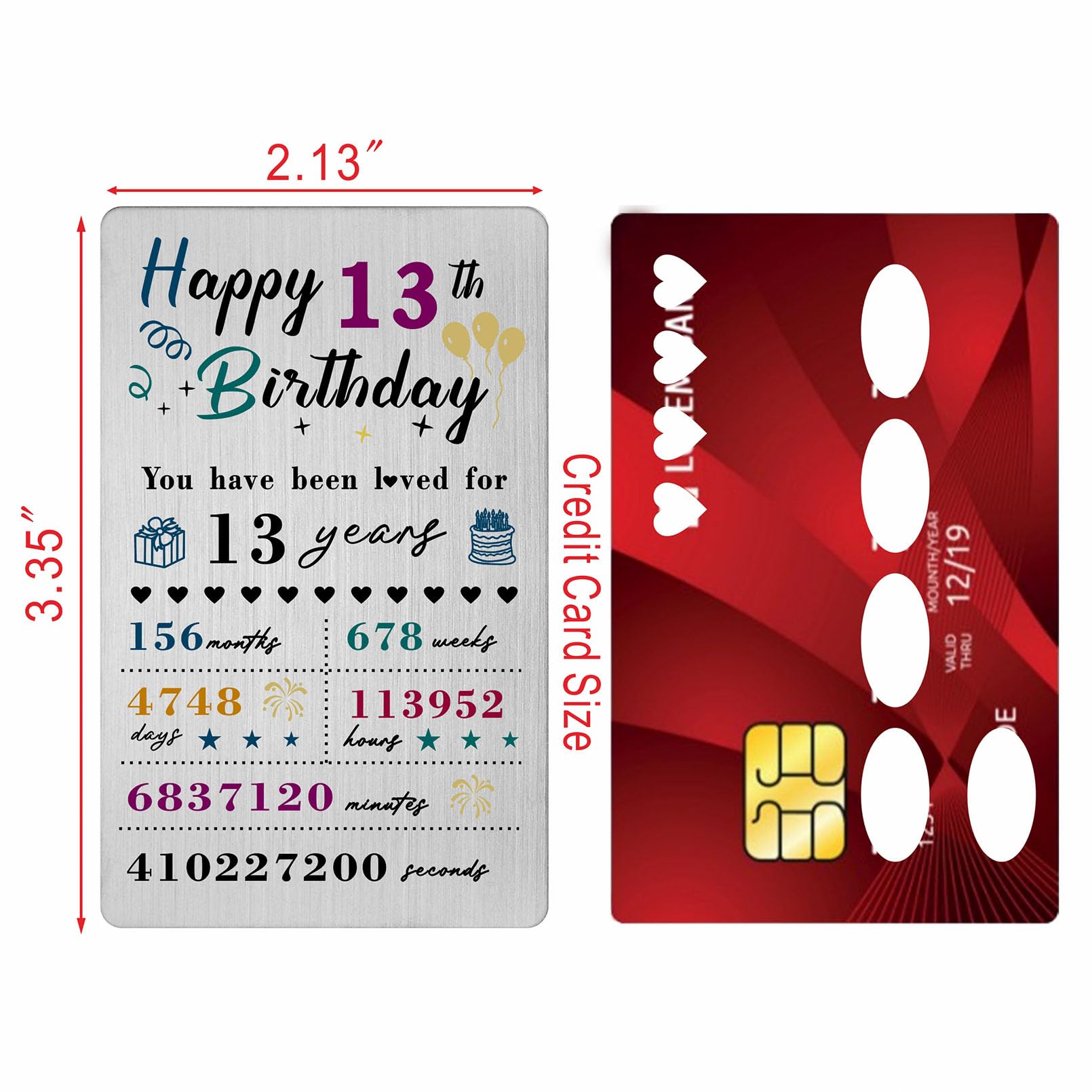 13th Birthday Card for Girls Boys 2012- Happy 13 Year Birthday Gifts for Women Men Teenager - Image 2