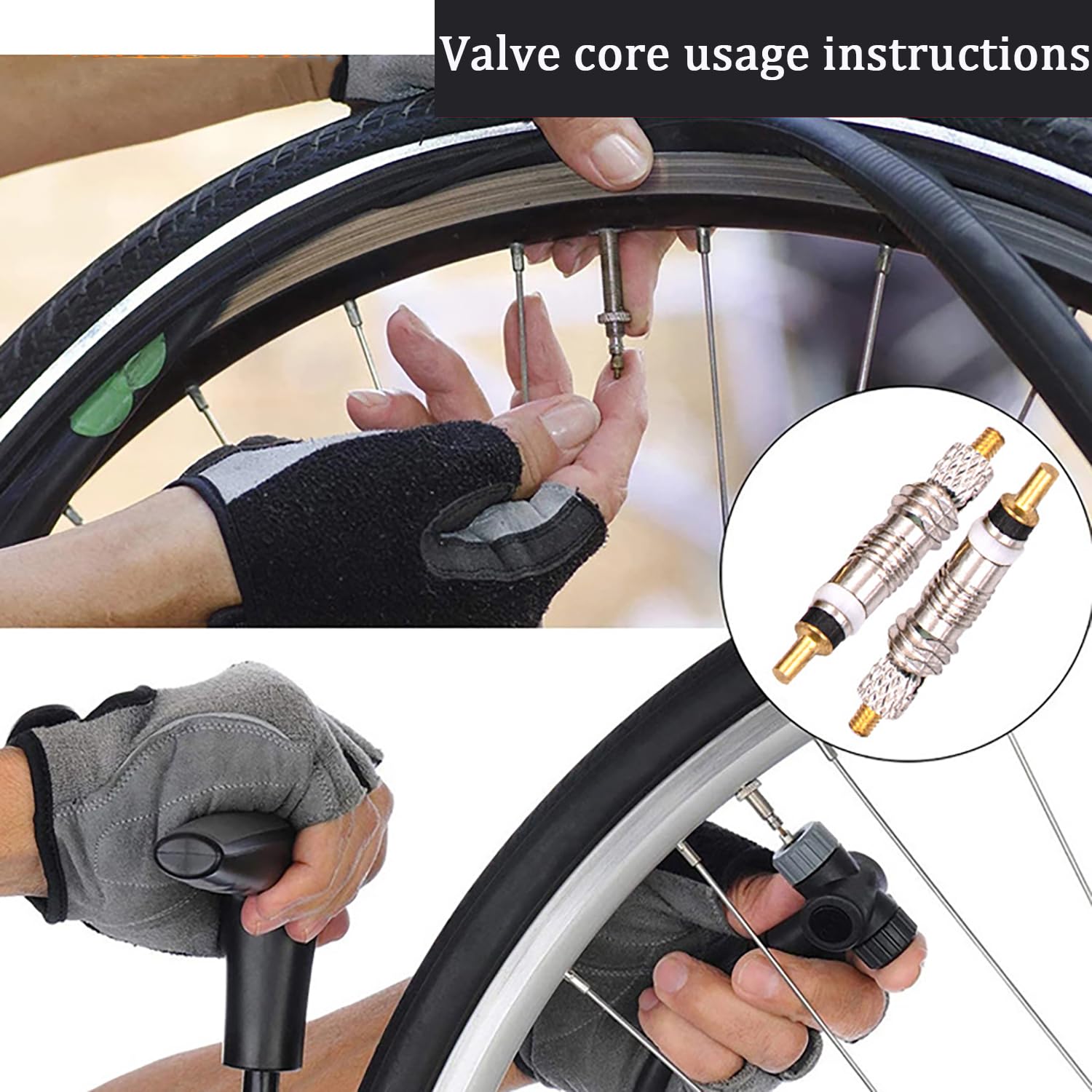 5 pezzi Valvole Presta Valvole Universale，Nucleo Valvola Pneumatico per Tubeless Road Bike Valvola della Bicicletta, Valvola Nucleo