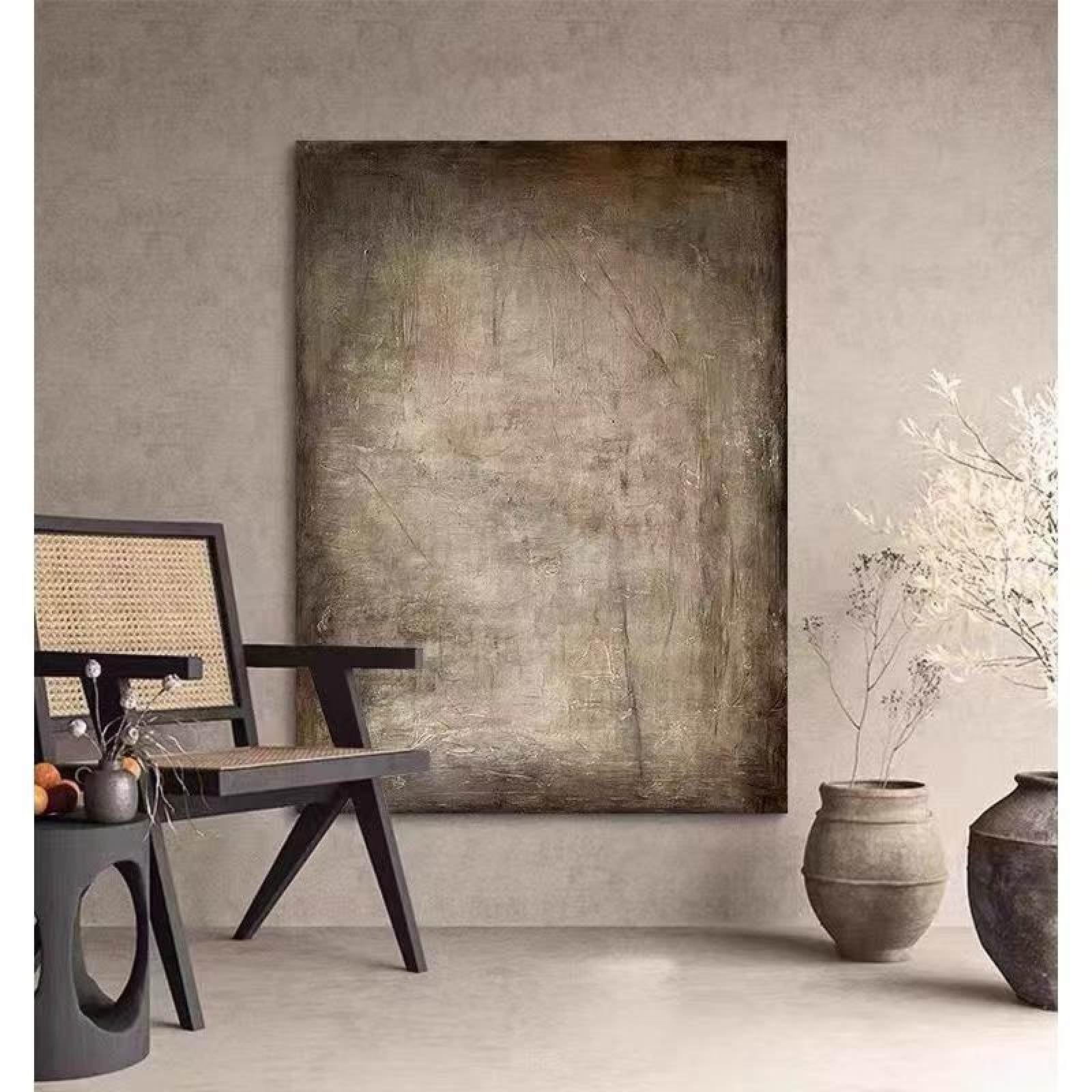 Peinture à l'huile sur toile Wabi-Sabi haut de gamme faite à la main