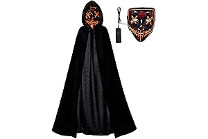 Kids Scary Pumpkin Costume with LED Light Up Mask