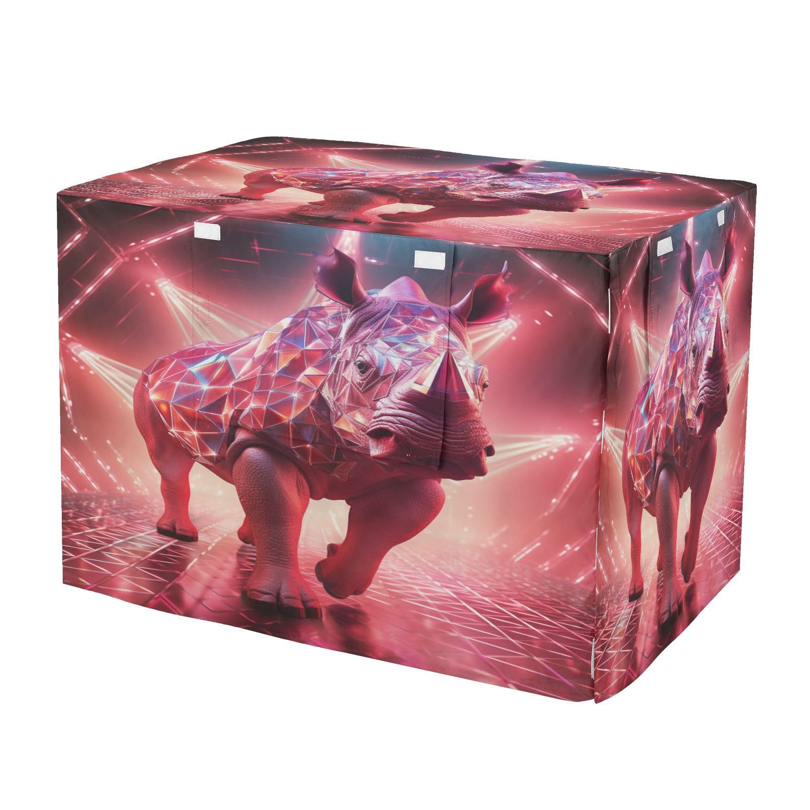 Housse de cage pour chien imperméable rose rhinocéros Art du Feu