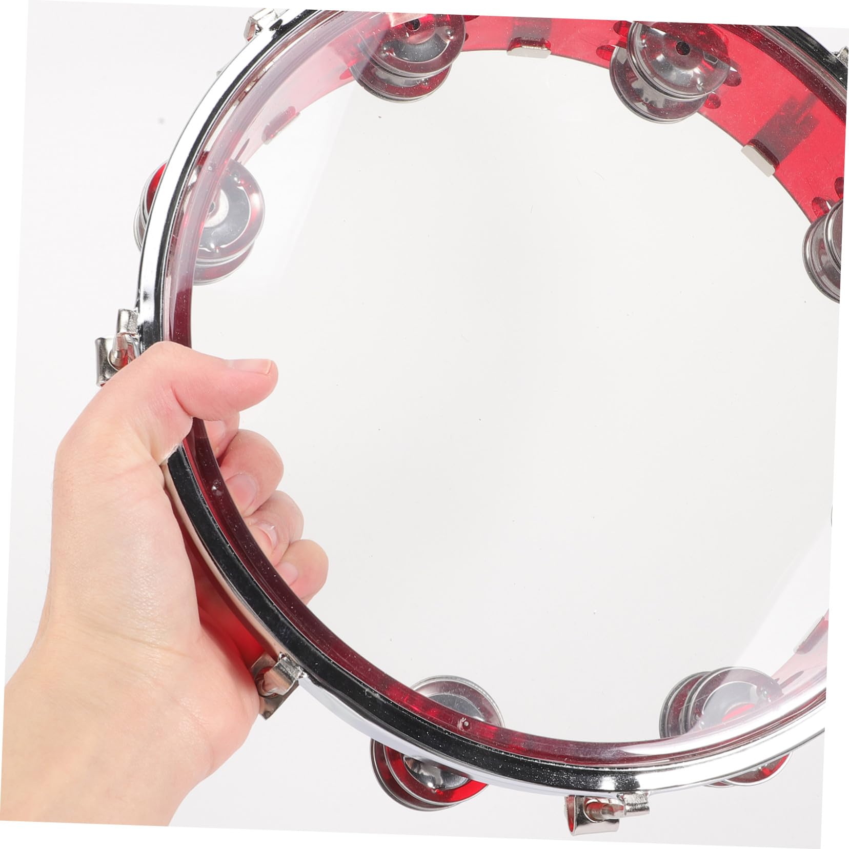 BESPORTBLE Tamburello Mano Leggero Campanello Strumenti Percussione Per Ragazzo Ragazza e Adulti Suono Brillante Per Concerti e Feste