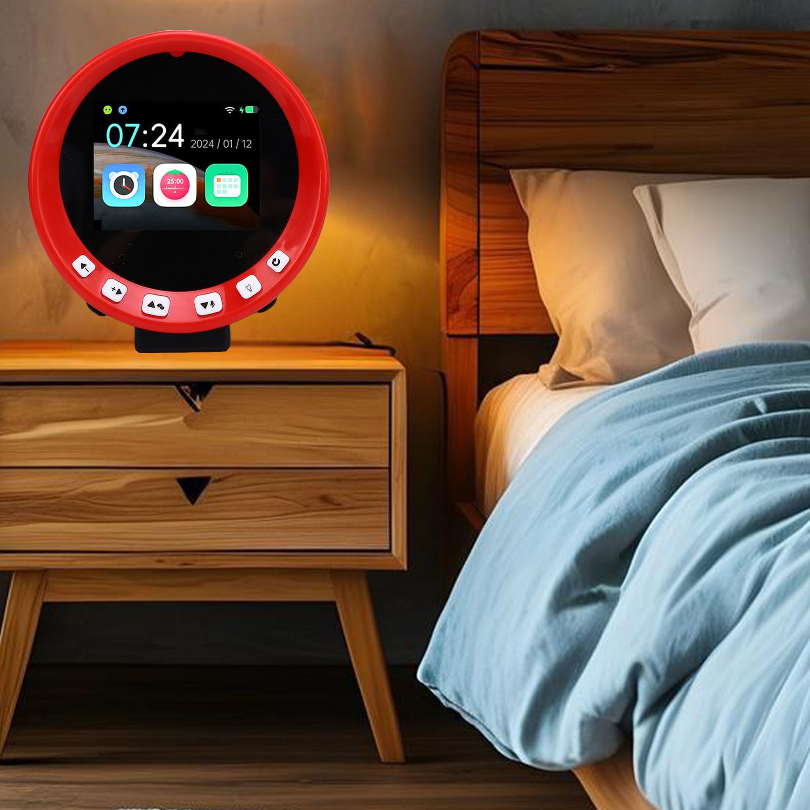 Cocoarm Reloj despertador inteligente gestor de tiempo AI activado por voz digital con función educativa temprana y batería 1500mAh para estudiantes organizador de planificación de estudio