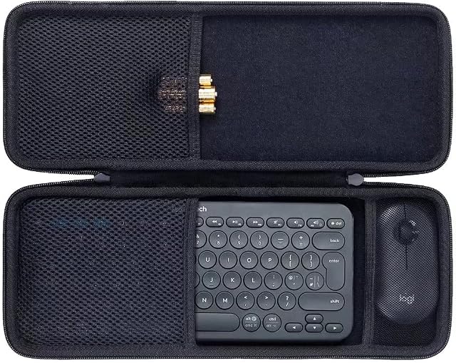 co2CREA Hard Travel Case for Logitech K380 Wireless Multi-Device Keyboard and Logitech M350 Mouse Combo, Case only (Black)