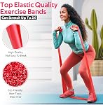 RENRANRING Resistance Bands for Working Out, Exercise Bands for Physical Therapy, Stretch, Recovery, Pilates, Rehab, Strength Training and Yoga Starter Set