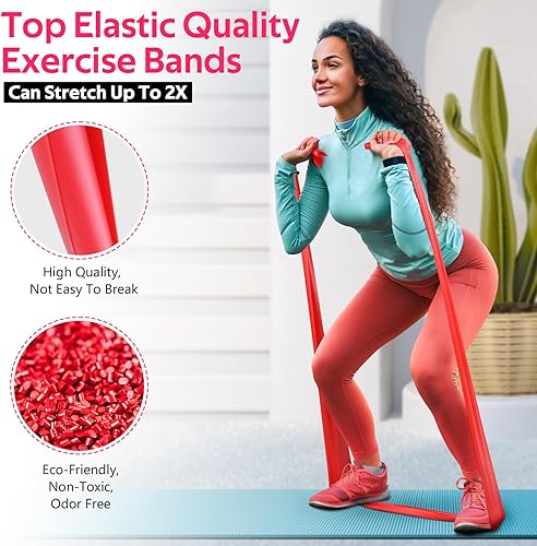 Miniatura 3 de Bandas de resistencia para entrenamiento, bandas de ejercicio para terapia física, estiramiento, recuperación, pilates, rehabilitación