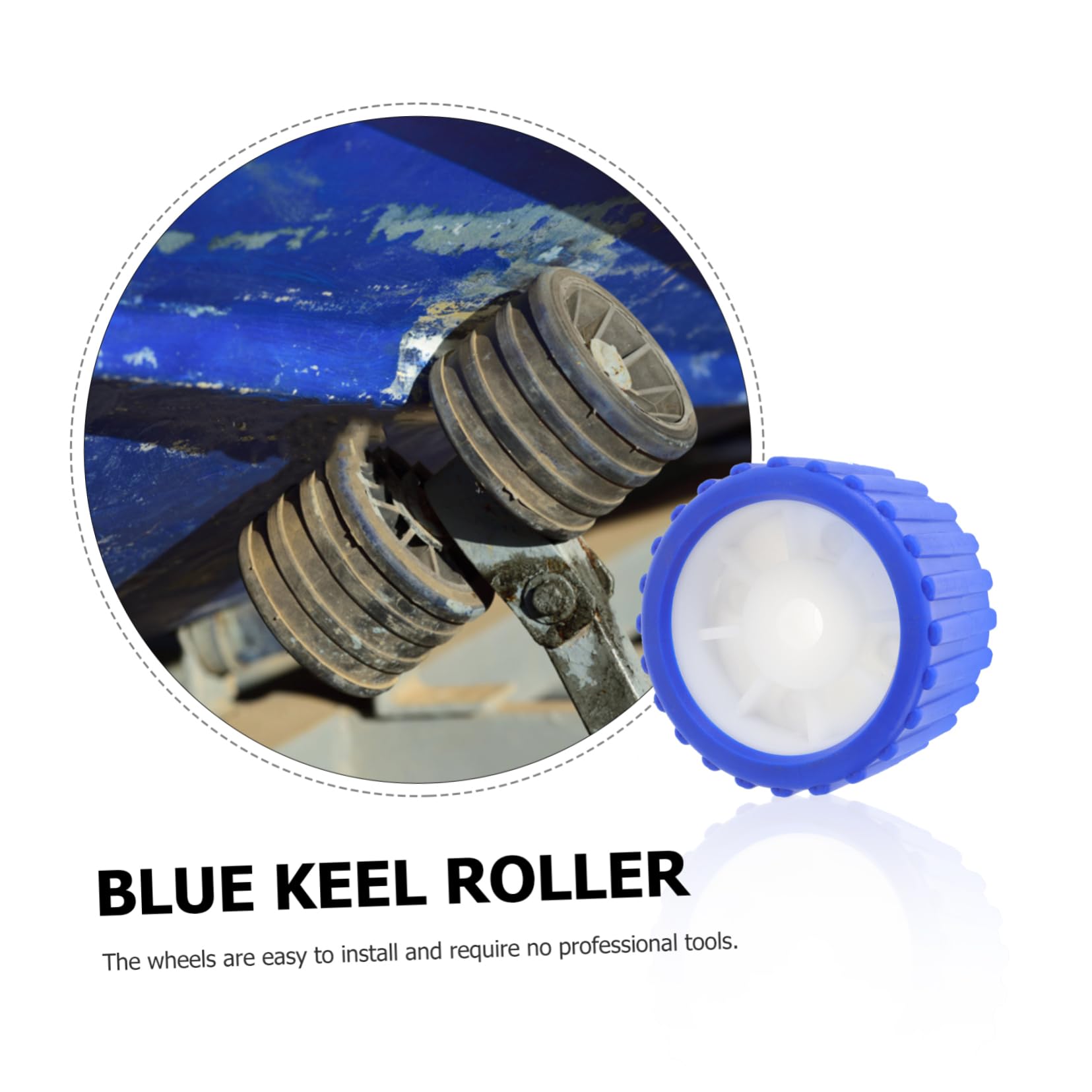 Unomor Trailer Roller Wheel Yacht Ribbed Roller Boat Trailer Part Easy Install
