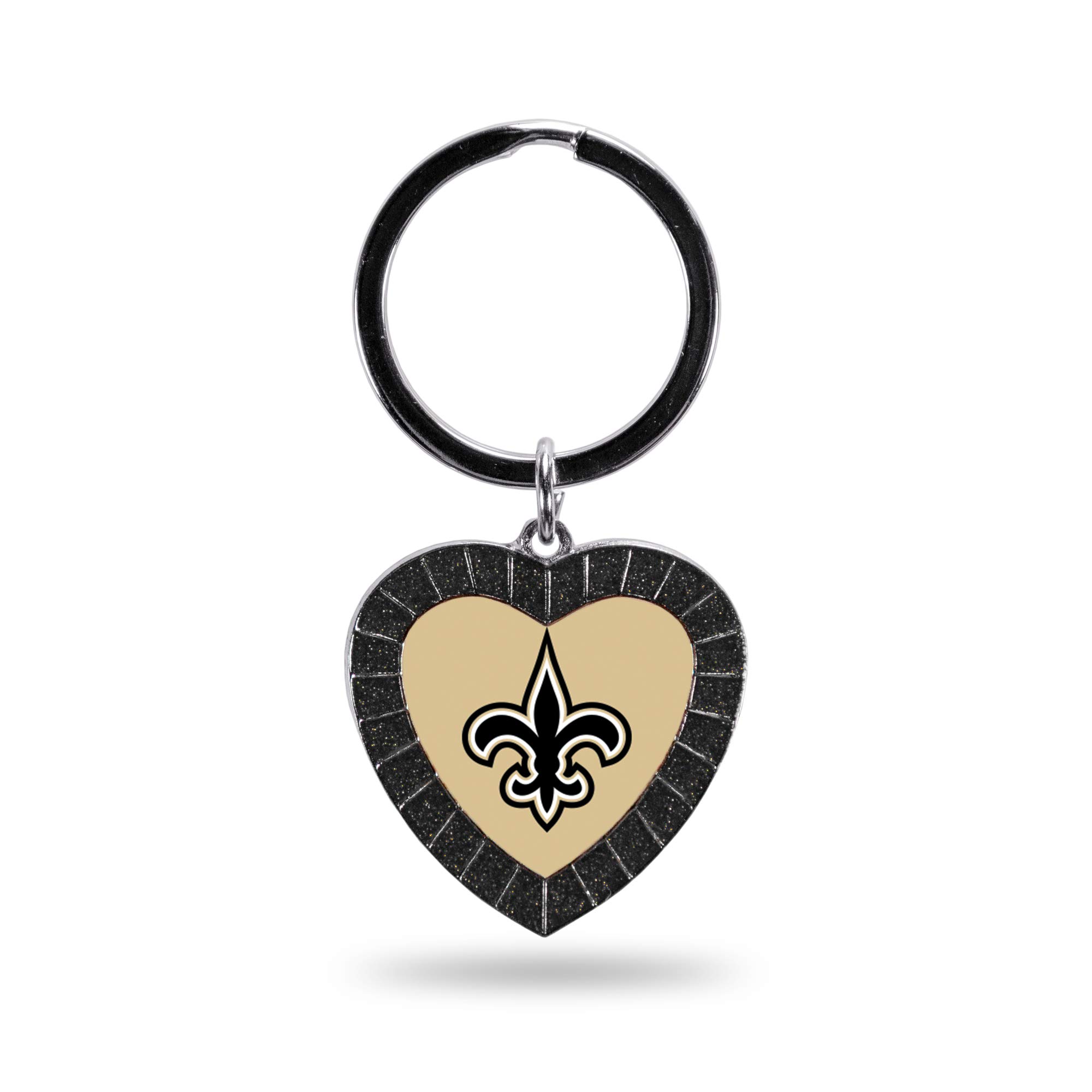 Rico Industries NFL Football Rhinestone Heart Keychain - Great Accessory
