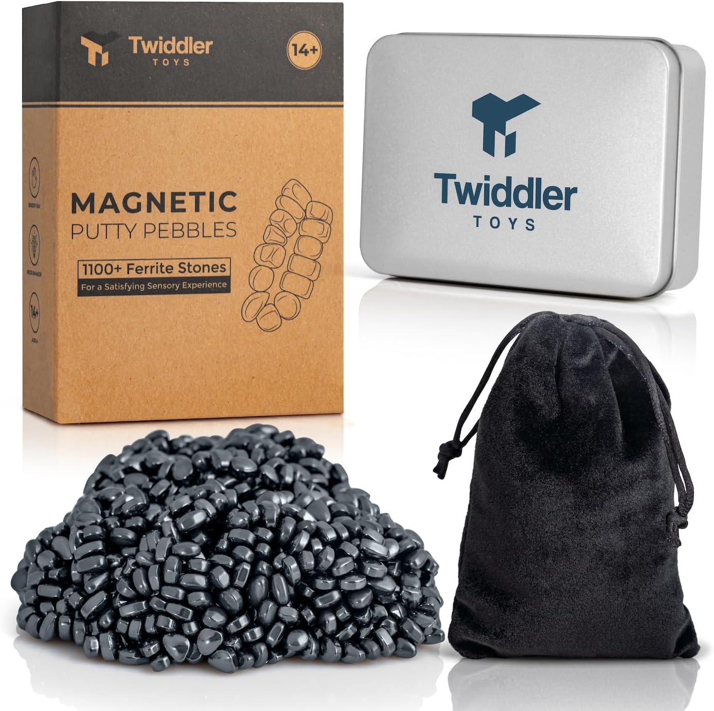 Magnetic Putty Pebbles – Over 1100 Ferrite Stones – Mild Fidget Magnets for a Satisfying Sensory Experience for Adults