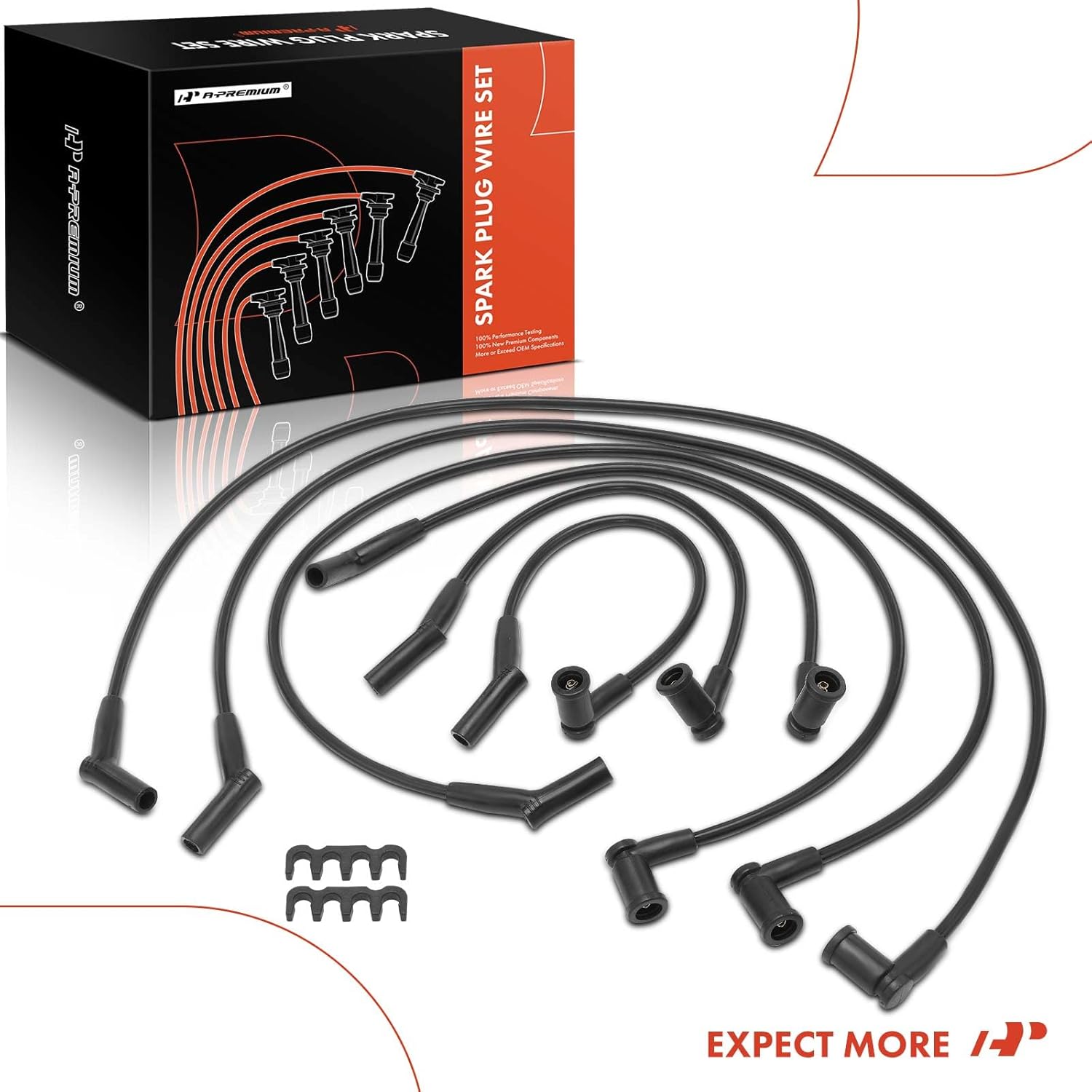 A-Premium Ignition Spark Plug Wires Set of 6 Compatible with Ford F-150 F150 2005-2006 4.2L