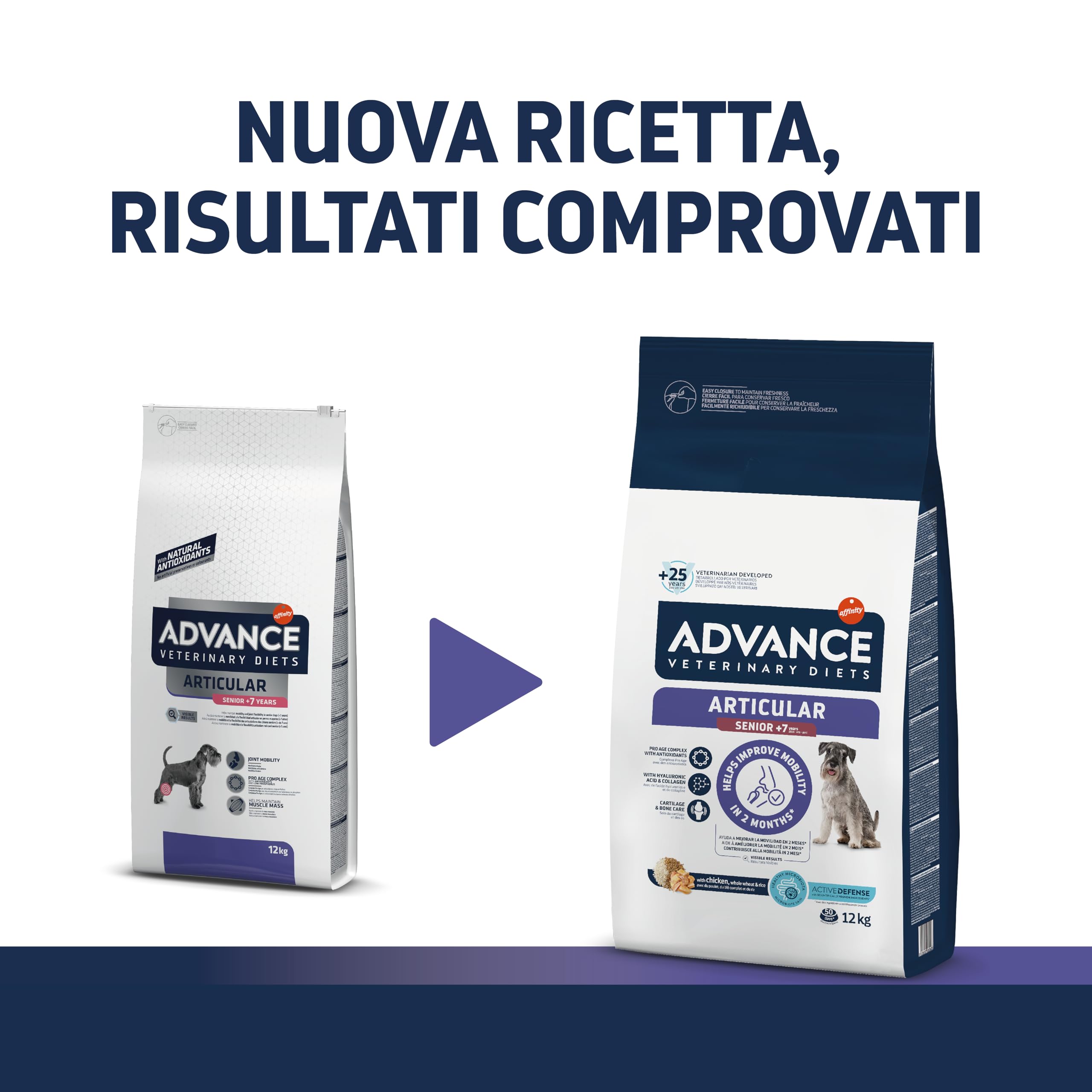 Advance Veterinary Diets - Articular Care Senior - Cibo per Cani con Problemi Articolari Senior +7 anni - 12kg