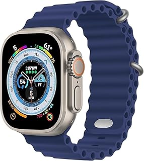 Silicone Sport Band Compatible with T800 Ultra - Navy