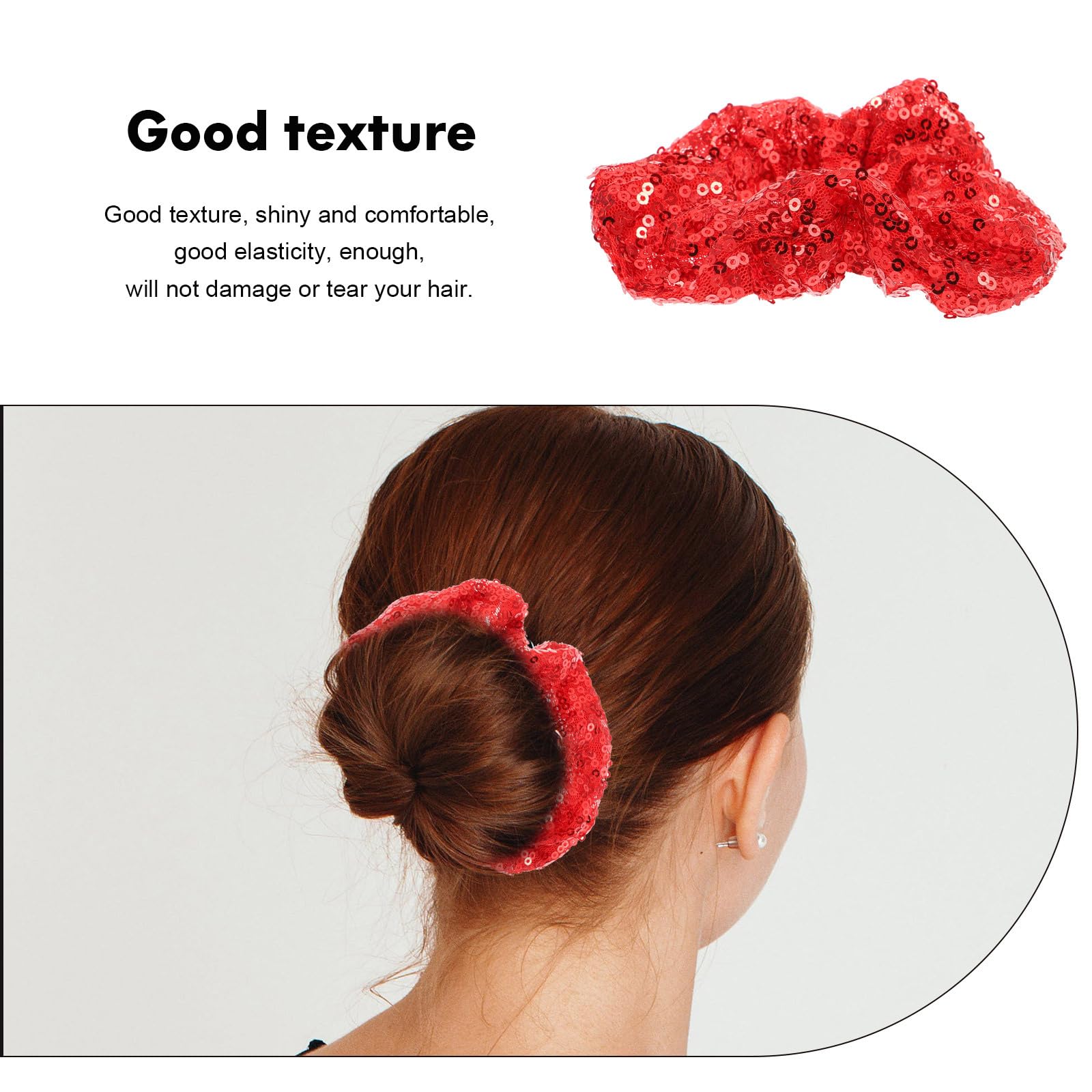 minkissy 4PCS Red Christmas Hair Ties - Image 3