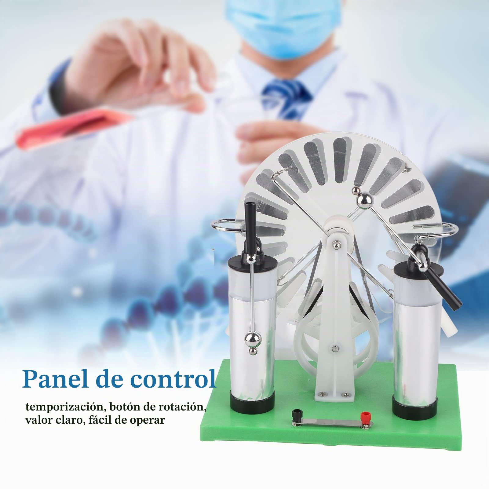 Máquina electrostática, generador de biela, descarga de gas, experimento físico electrostático, inducción