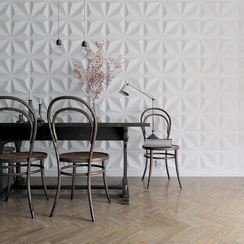 Miniatura 9 de Ekena Millwork WP20X20BIWH-CASE-12 19 5/8 pulgadas de ancho x 19 5/8 pulgadas de alto Bailey EnduraWall Decorativo 3D Panel de pared cubre 32.1 pies