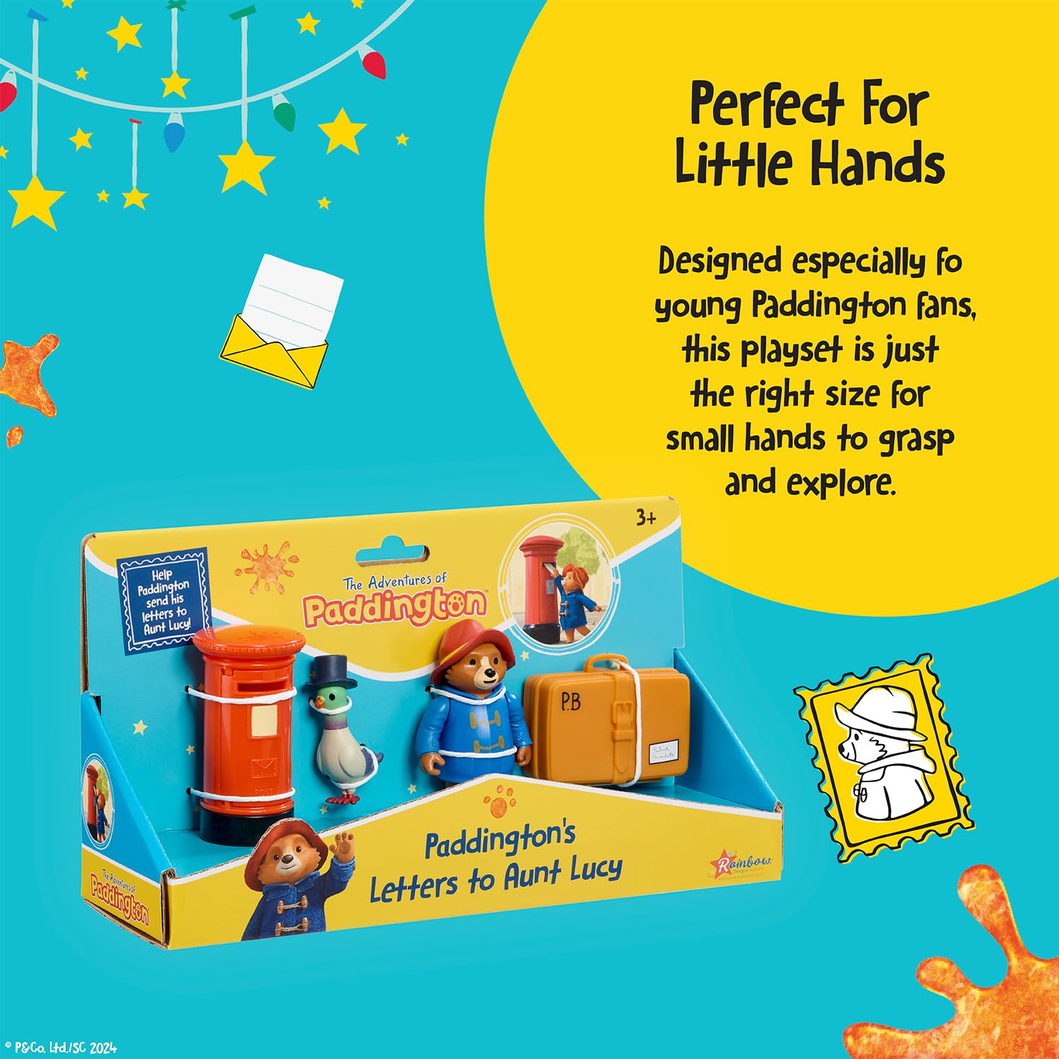 Rainbow Designs Paddington Bear Playset, Letters to Aunt Lucy Toy, Adventures of Paddington Inspired Toy with Suitcase - Image 3