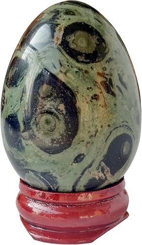 Miniatura 10 de Angelgogo - Chakra de meditación con forma de huevo de obsidiana negra y decoración del hogar, juego de piedras preciosas y cristales de equilibrio,