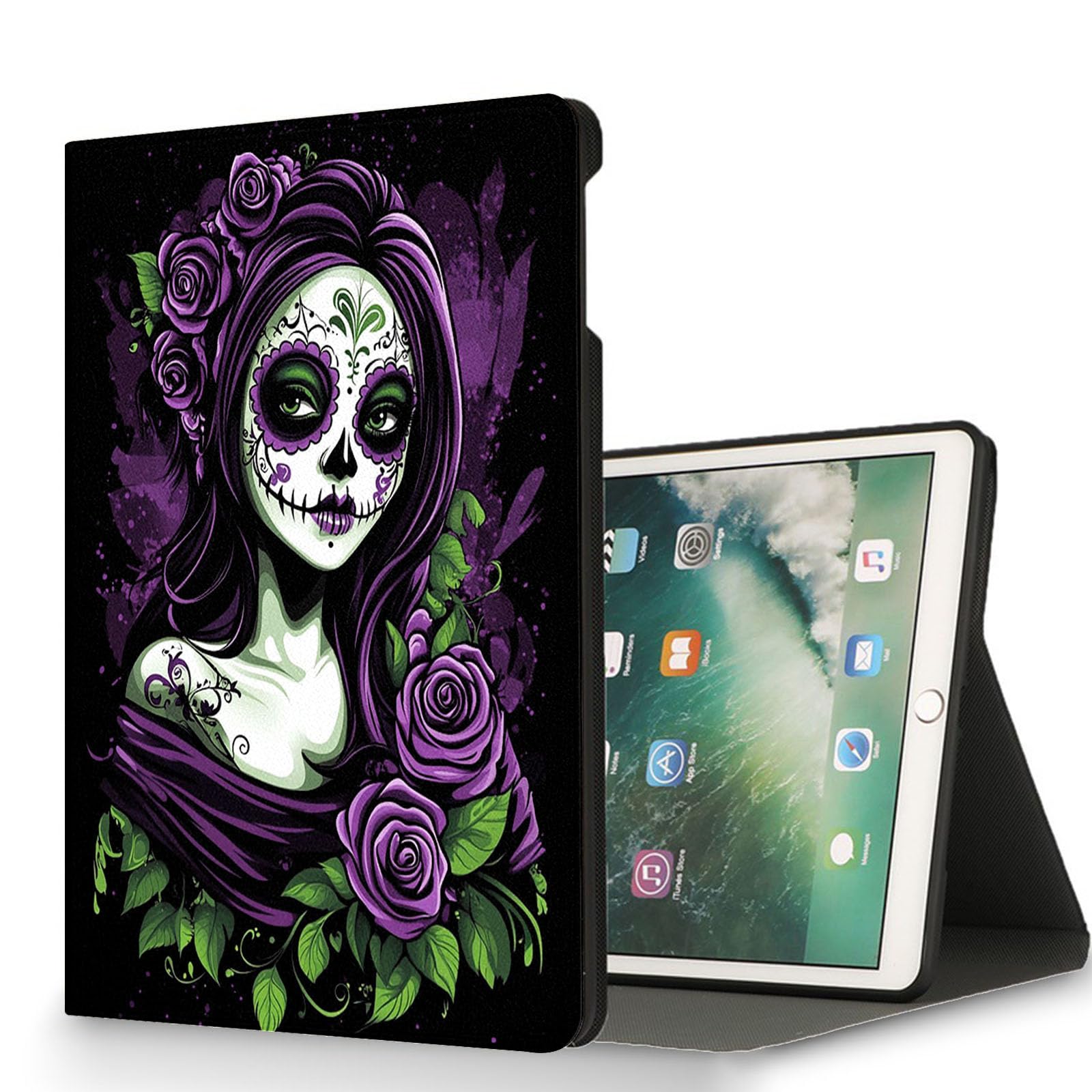 RUUHLJLET Case for iPad 9th/8th/7th Generation (2021/2020/2019) 10.2 Inch iPad Cover,Automatic Wake/Sleep,Adjustable Stand Protective Cover for Apple