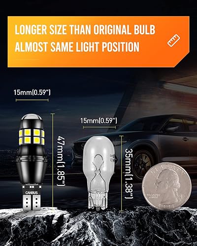 Miniatura 5 de LUYED Bombillas LED 912 921, luces de marcha atrás, xenón blanco, 2200 lúmenes, extremadamente brillantes, Canbus, sin errores, W16W T15 906 3030