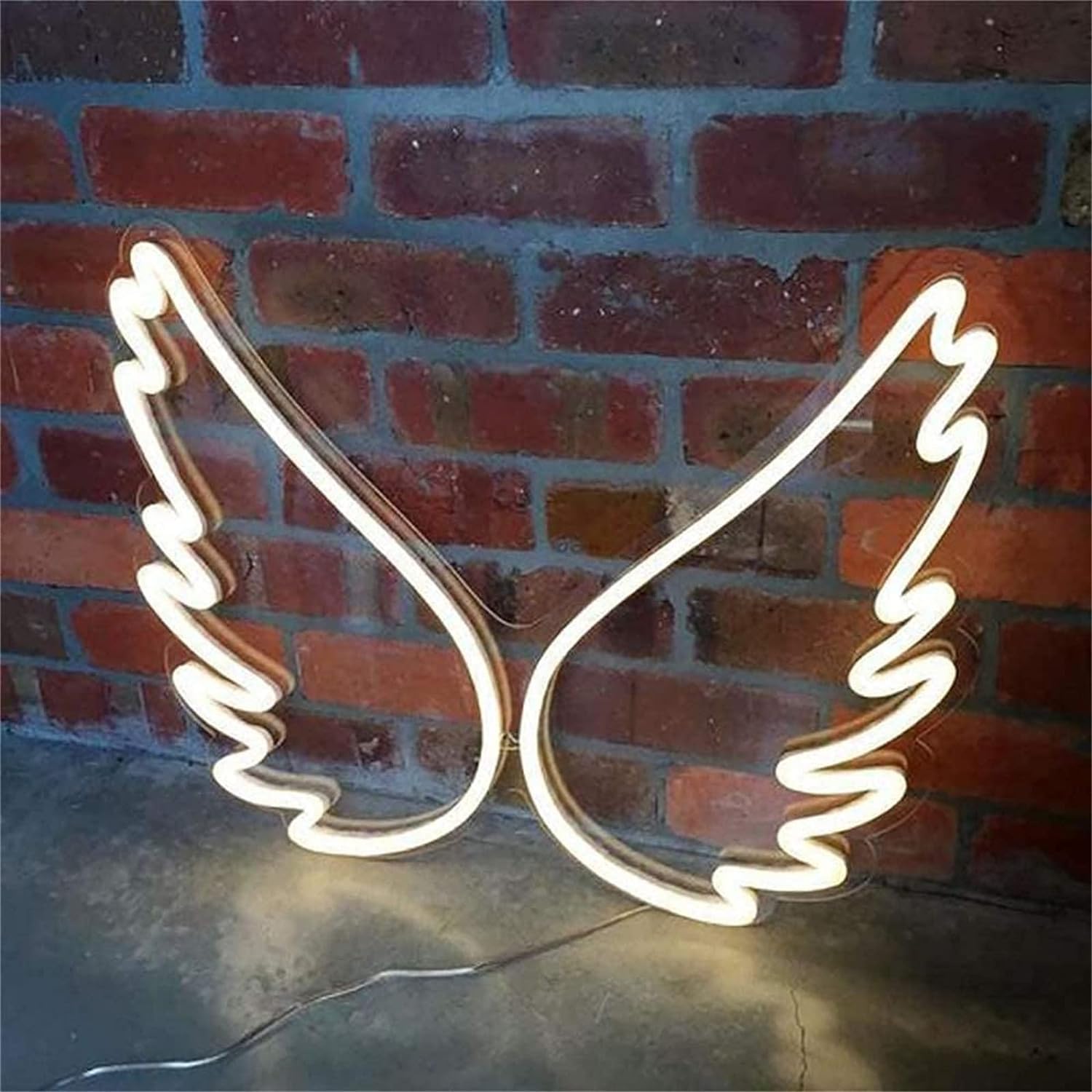 KIJyfgTR LED Neon Light Sign Angel Wings Neon Signs, Party Decor LED USB Acrylic Neon Lights with Switch, Wall Hanging Luminous Lighting Signboard, 33X27cm,