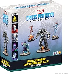 Atomic Mass Games | Marvel Crisis Protocol Iron Lad, Iron Monger, Kang The Conqueror And Rescue | Character Pack | 2-4 Giocatori | 40-80 Minuti
